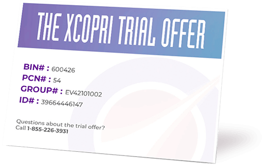 Blank XCOPRI Trial Offer Card